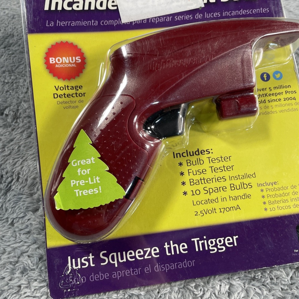 Light Keeper Pro Christmas Light Fix it Tool Squeeze Trigger NEW Spare Bulbs - Picture 3 of 9